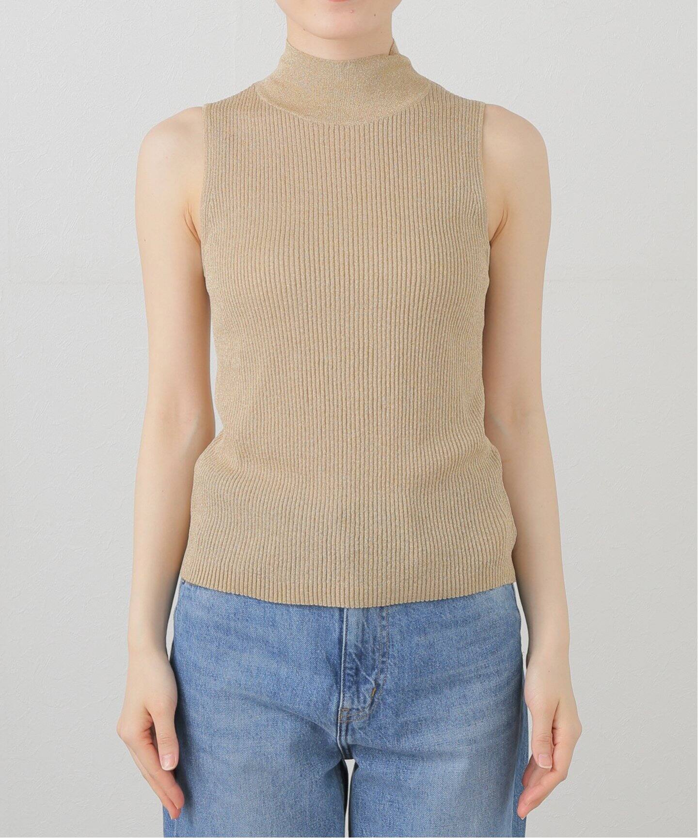 No Sleeve Rib Knit（ニット／セーター）｜L 