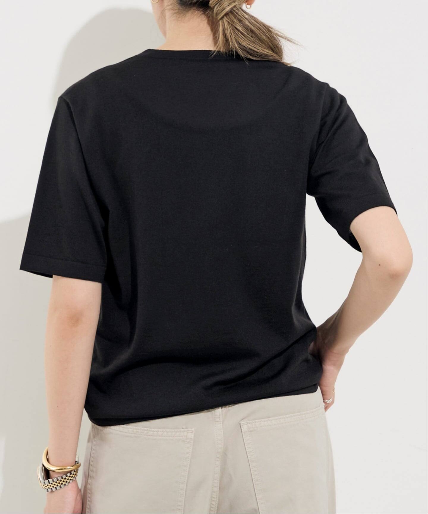 WISH HALF SLEEVE KNIT（ニット／セーター）｜L