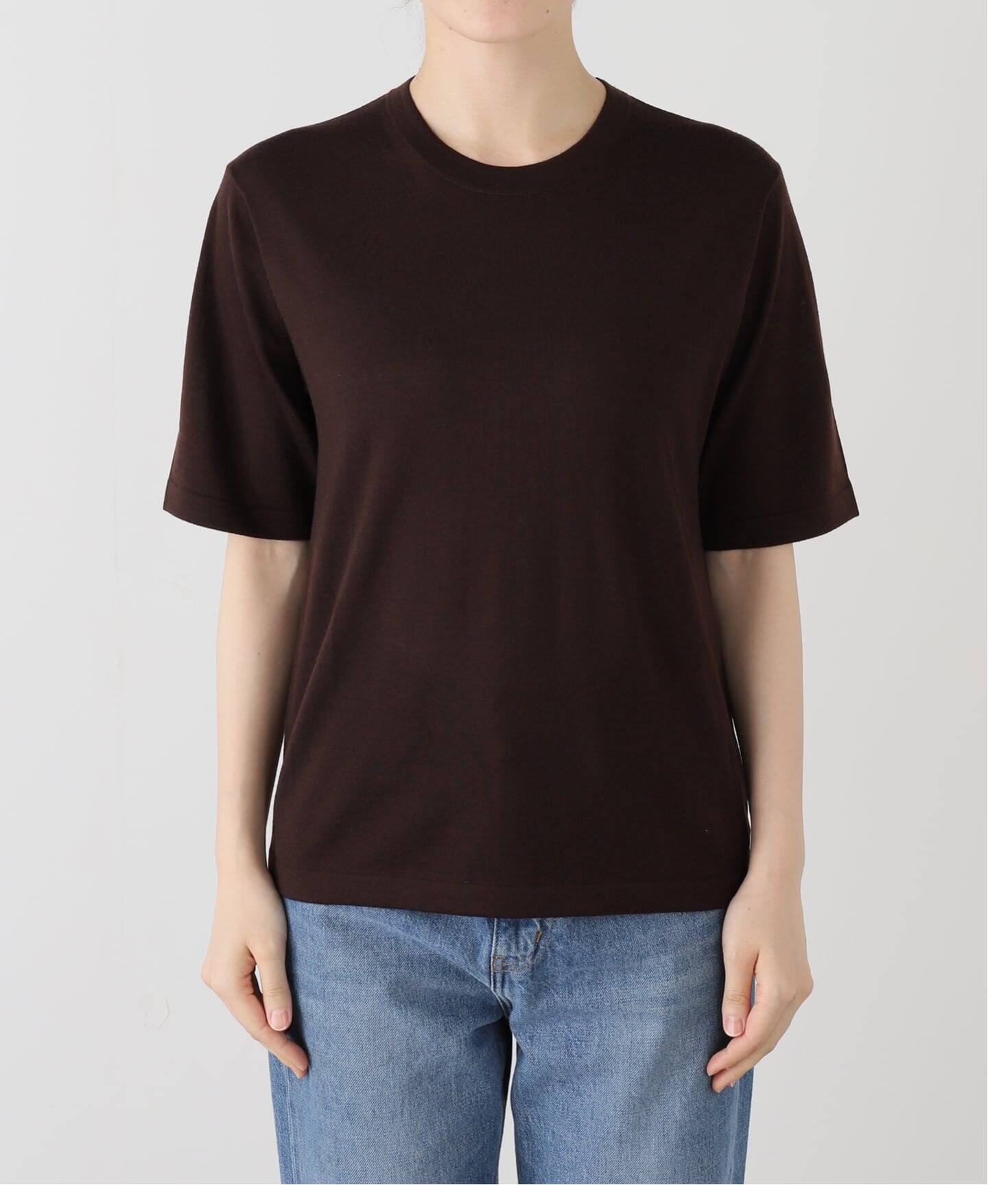 WISH HALF SLEEVE KNIT（ニット／セーター）｜L