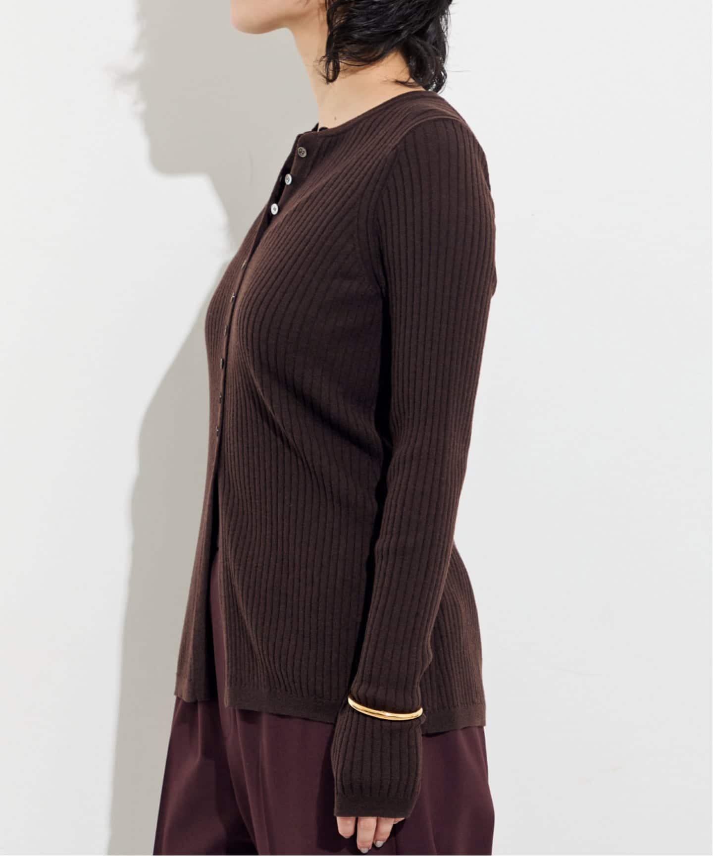 新品！アパルトモン RIB L/S TOP ブラウン 新品！アパルトモン RIB L/S TOP ブラウン