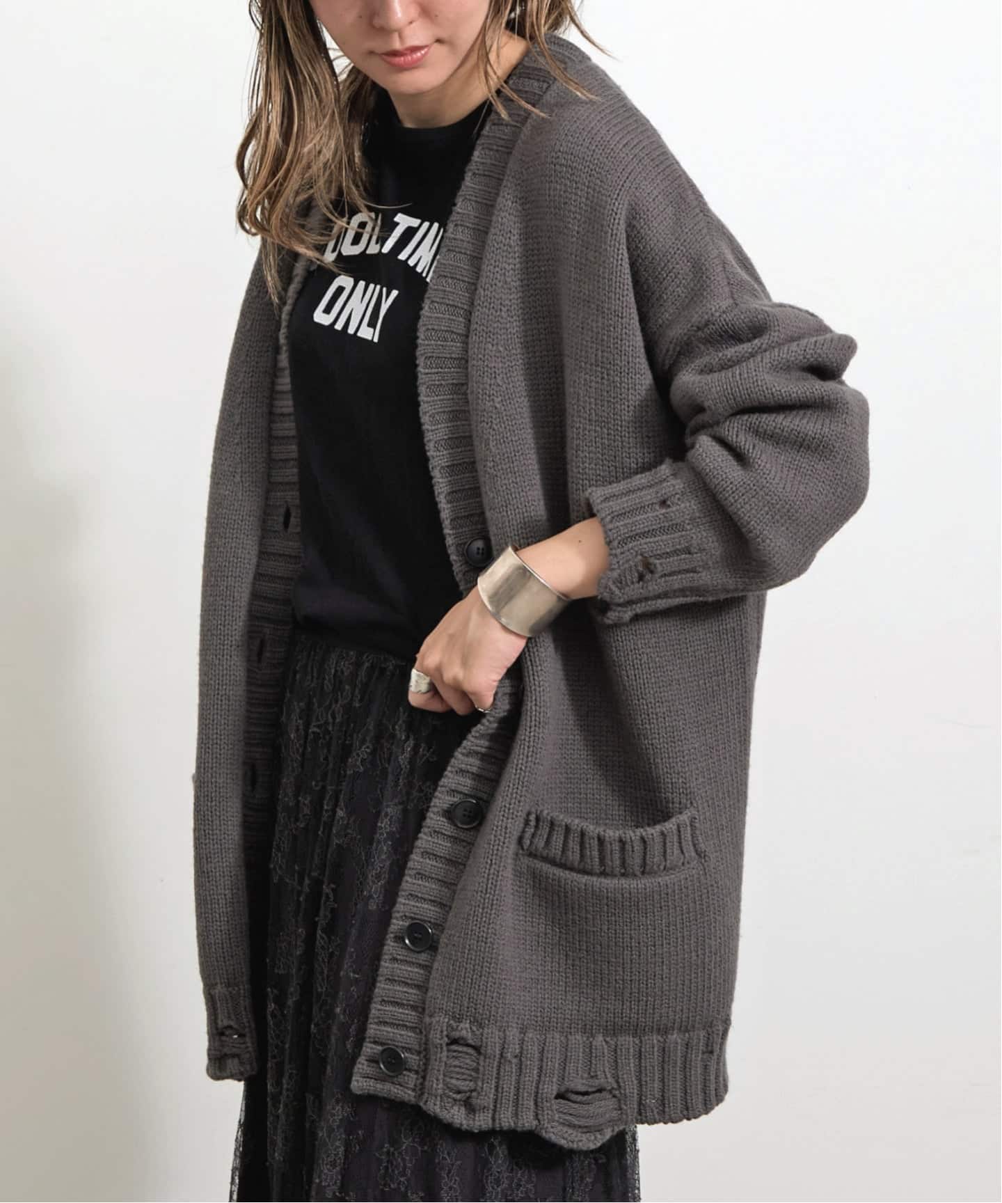 Damage Knit Cardigan（カーディガン）｜L'Appartement