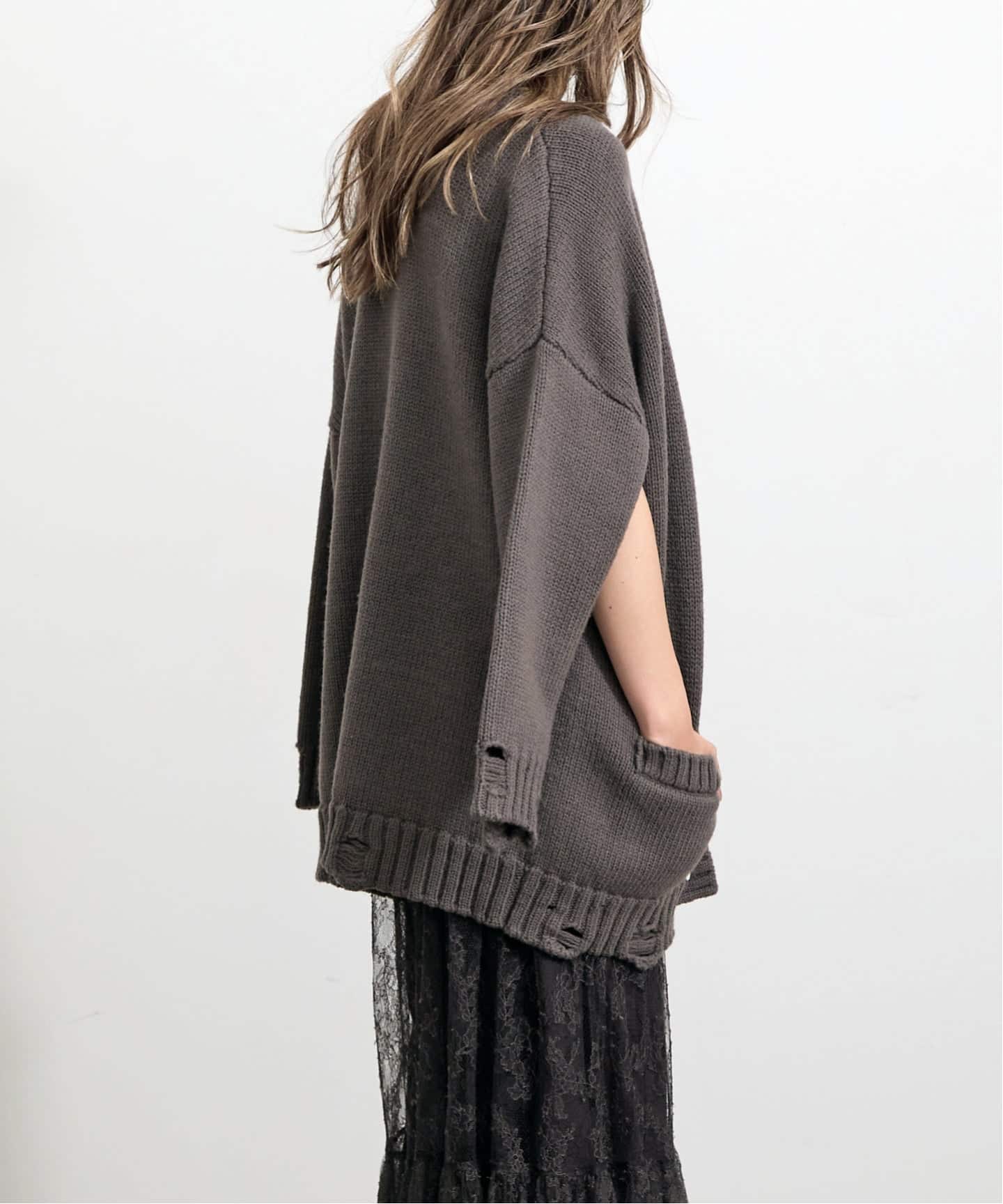 ■美品 L'Appartement KnitCardigan ニットカーディガン 予約》Damage Knit Cardigan（カーディガン）｜L'Appartement