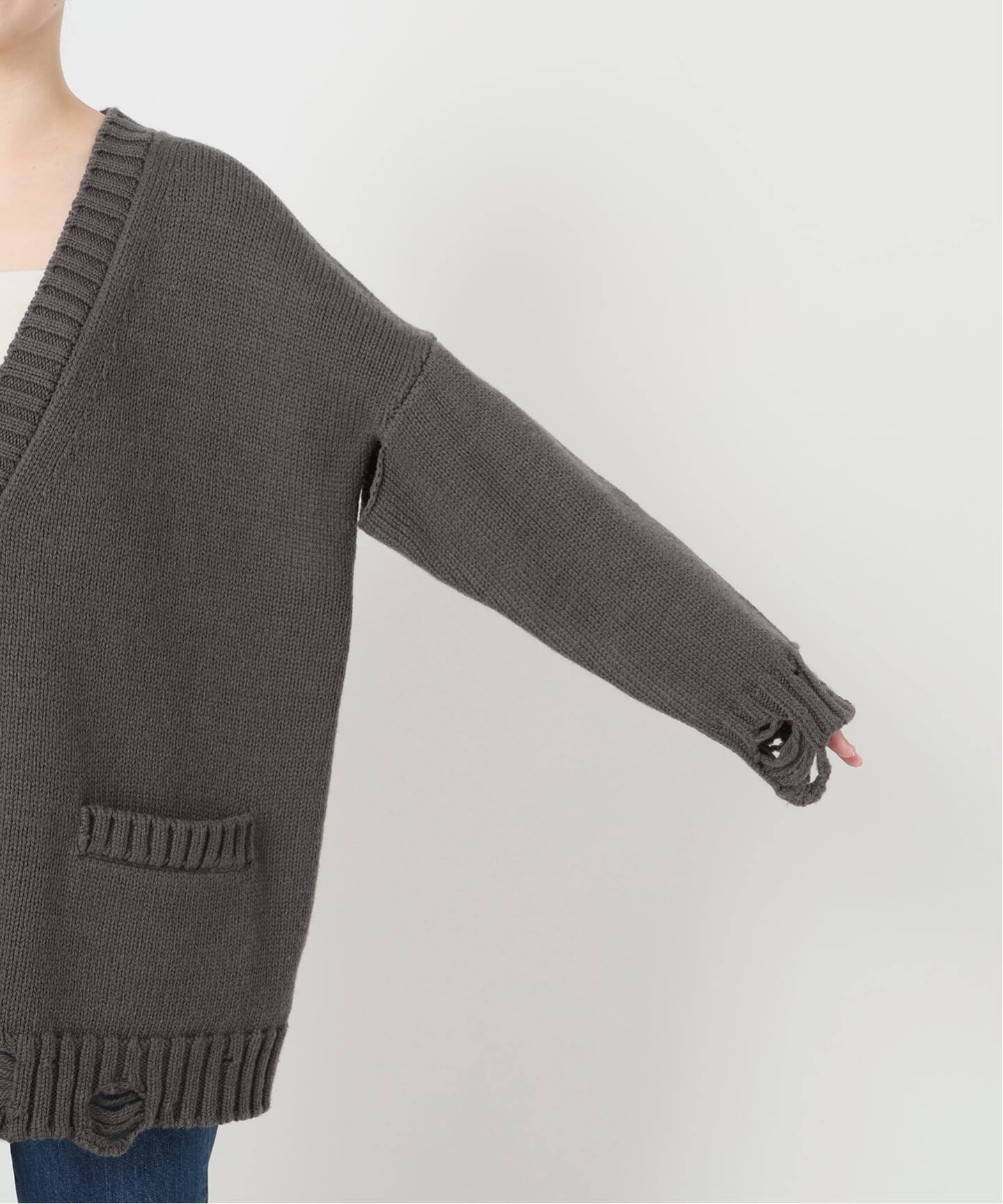 【新品】L'Appartement アパルトモン ダメージニットカーディガン Damage Knit Cardigan（カーディガン）｜L'Appartement