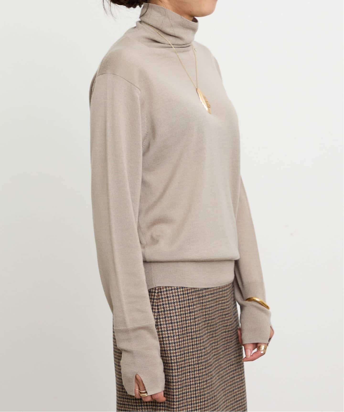 Wool Silk Cashmere Turtleneck Knit（ニット／セーター）｜L