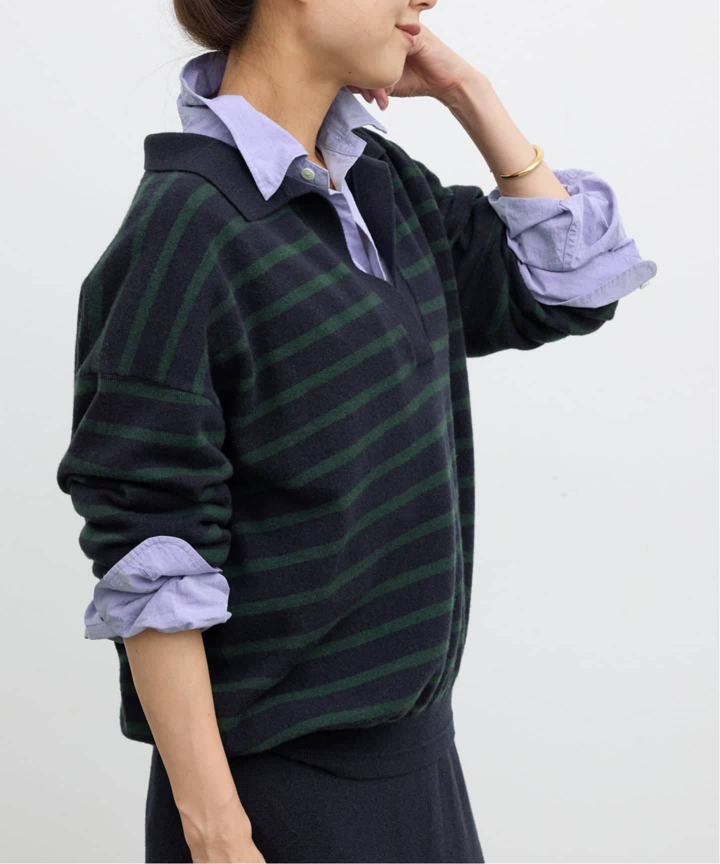 もんチビ1234 GU公式 | ウォッシャブルクルーネックセーター(長袖)SW