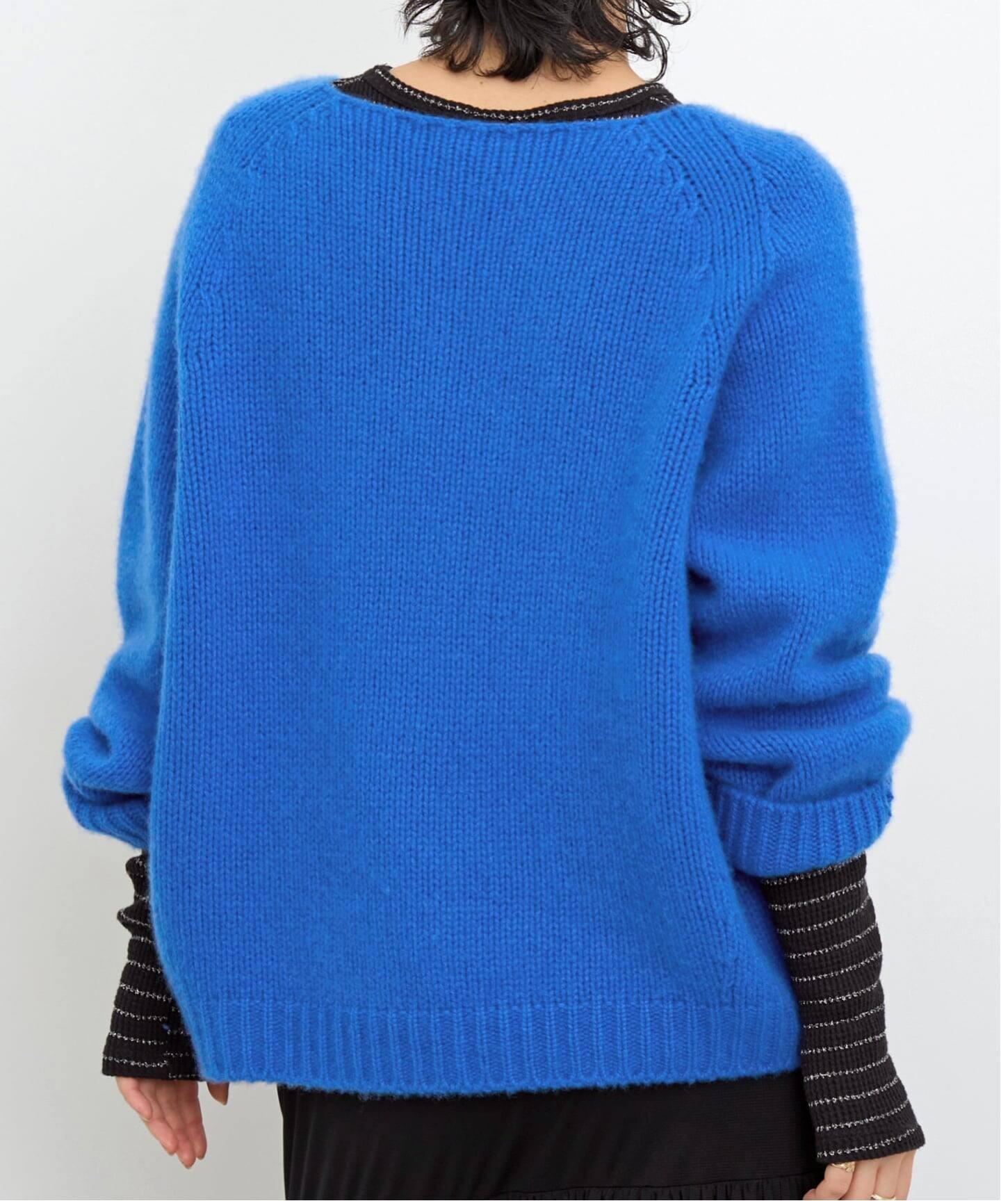 22ss アパルトモン　ドゥーズイエムクラス ロイヤルブルー ニット コットン Cozy Cashmere Knit（ニット／セーター）｜L'Appartement