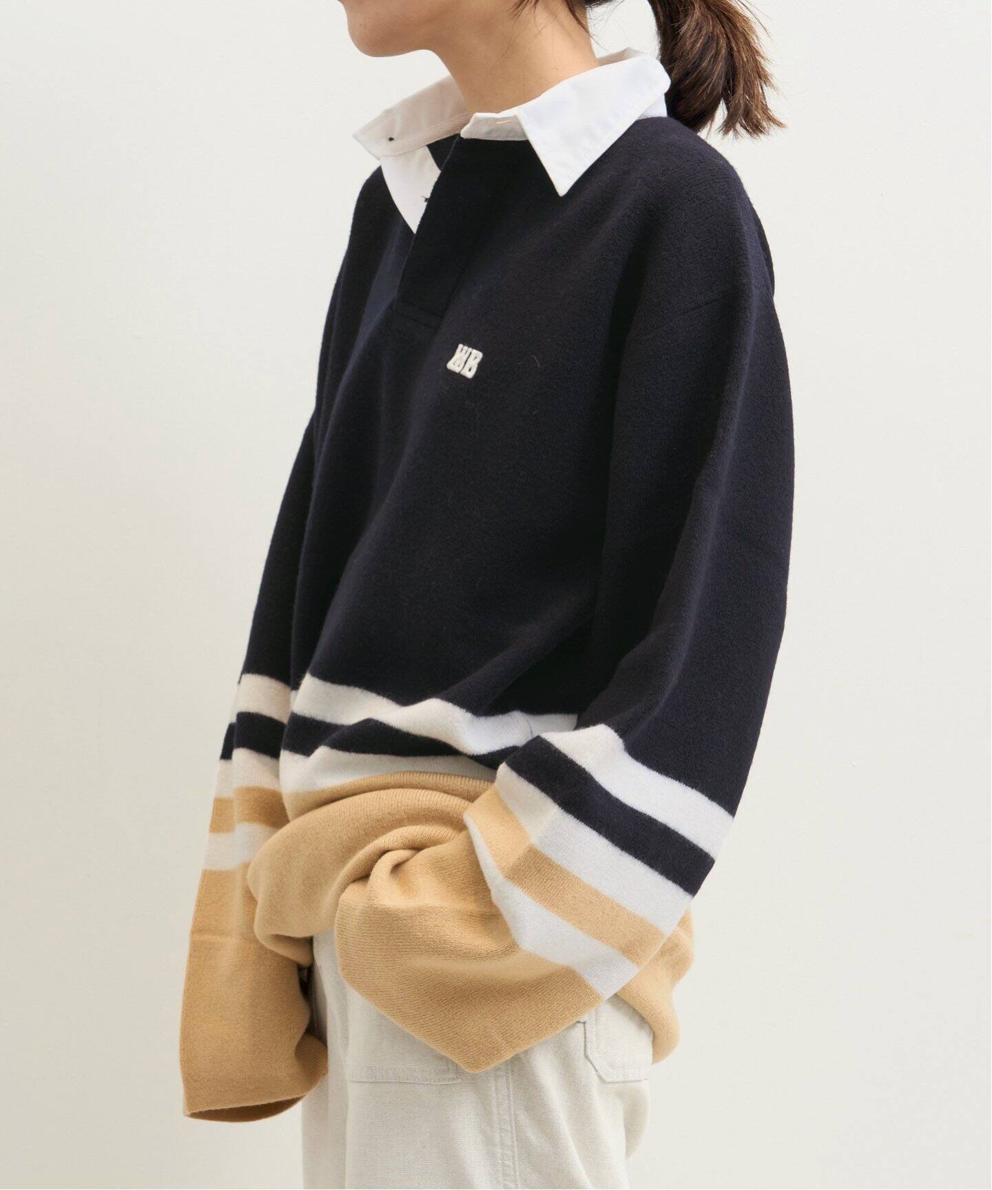 WALES BONNER/ウェールズ ボナー】 POLO KNIT（ニット／セーター）｜L  