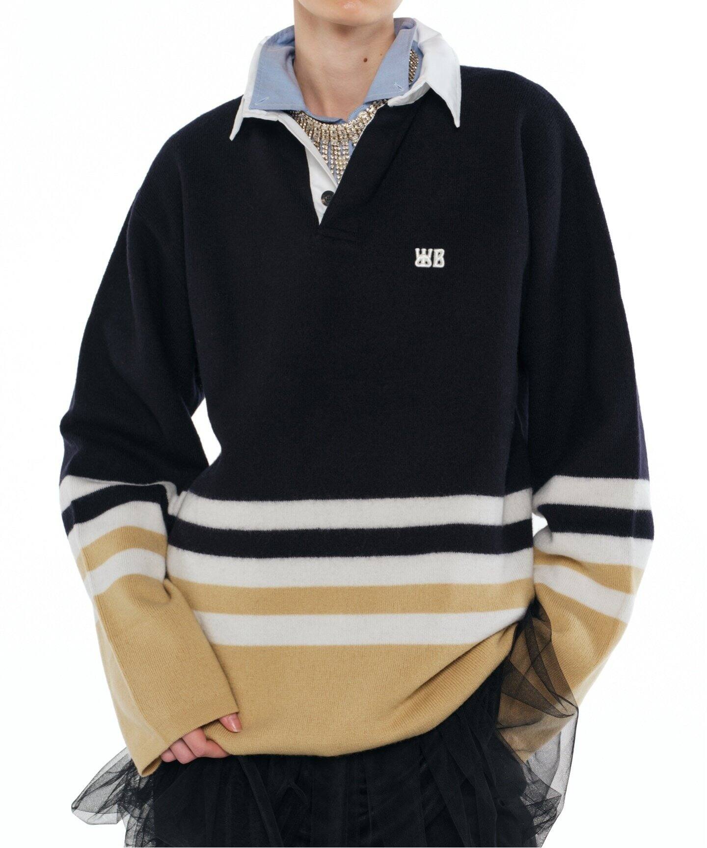 WALES BONNER/ウェールズ ボナー】 POLO KNIT（ニット／セーター）｜L  