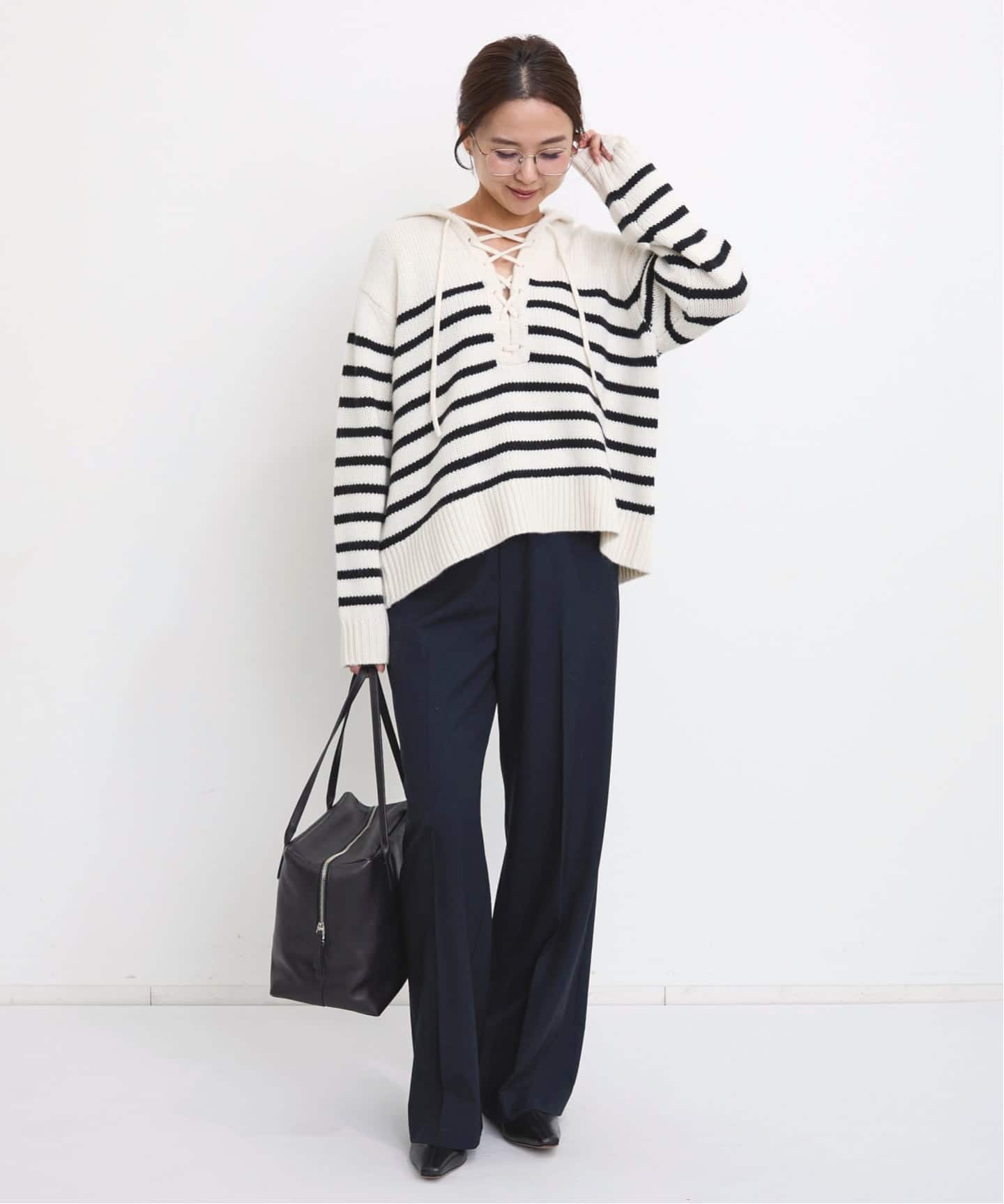 NILI LOTAN/ニリ ロタン】 NOEMI STRIPE SWEATER（ニット