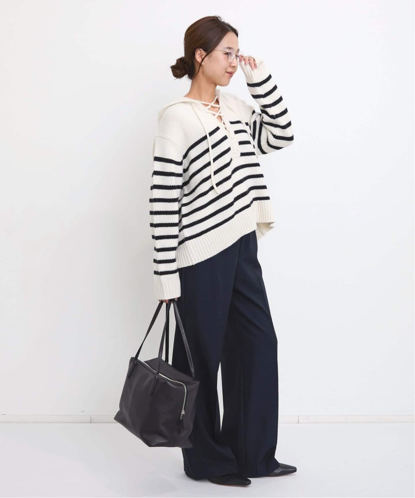 NILI LOTAN/ニリ ロタン】 NOEMI STRIPE SWEATER（ニット