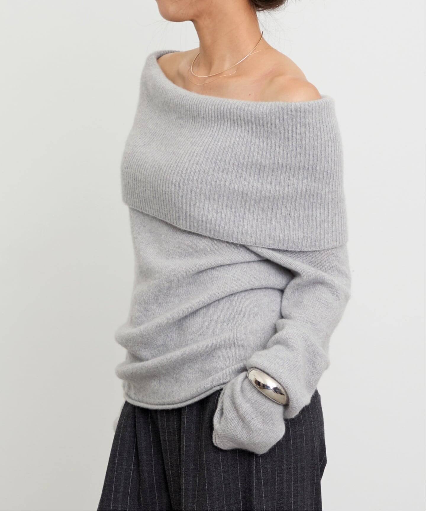 L'Appartement ROBERTO COLLINA ストール ROBERTO COLLINA/ロベルト コリーナ】 OFF SHOULDER KNIT（ニット