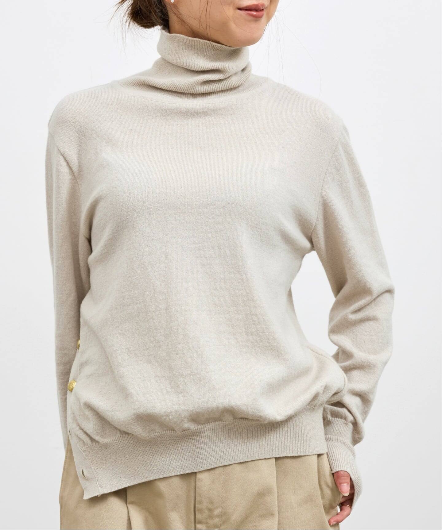 LES PRAIRIES DE PARIS/レプレリード パリ】 TURTLE NECK KNIT（ニット  