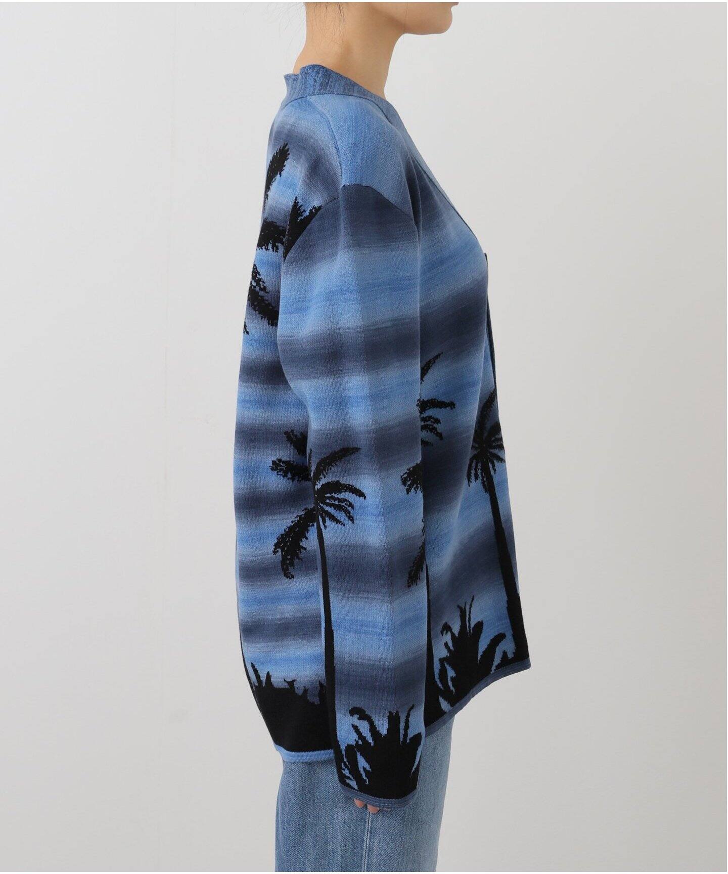 LANEUS/ラネウス】 PALMTREE KNITTED CARDIGAN（カーディガン）｜L  