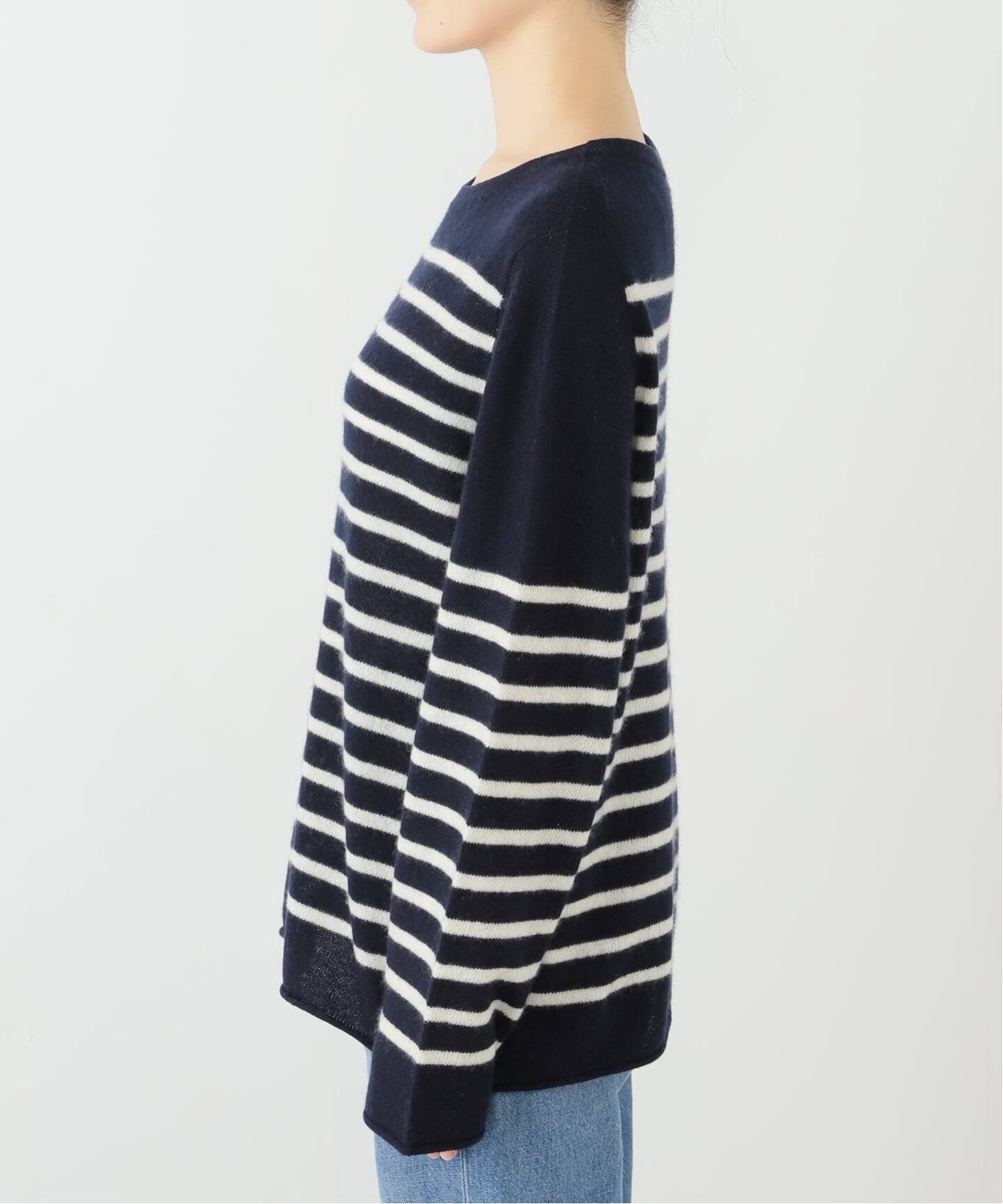 アパルトモンCASHMERE FRENCH MARINE BORDER COUTURE D'ADAM/クチュール ド アダム】 CASHMERE FRENCH MARINE