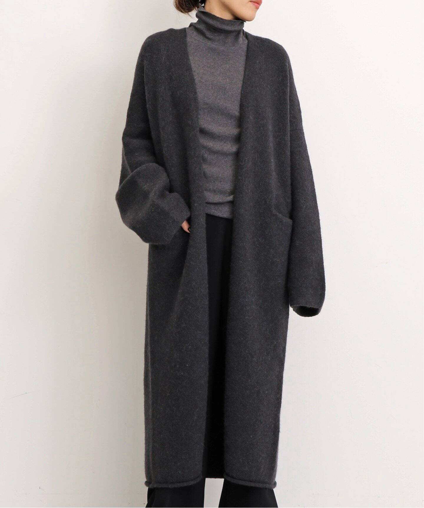 ローレンマヌージアン アルパカ ニット ガウンコート （LAUREN  