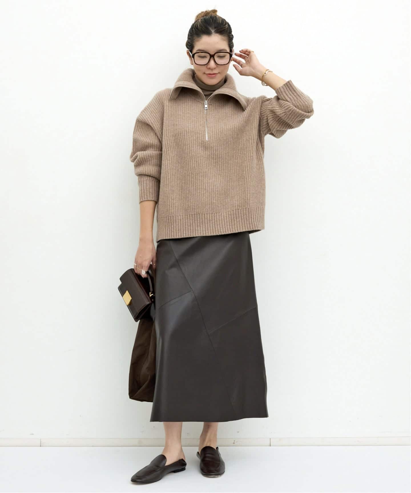 FILIPPA K/フィリッパ コー】 HALF ZIP RIBBED WOOL KNIT（ニット