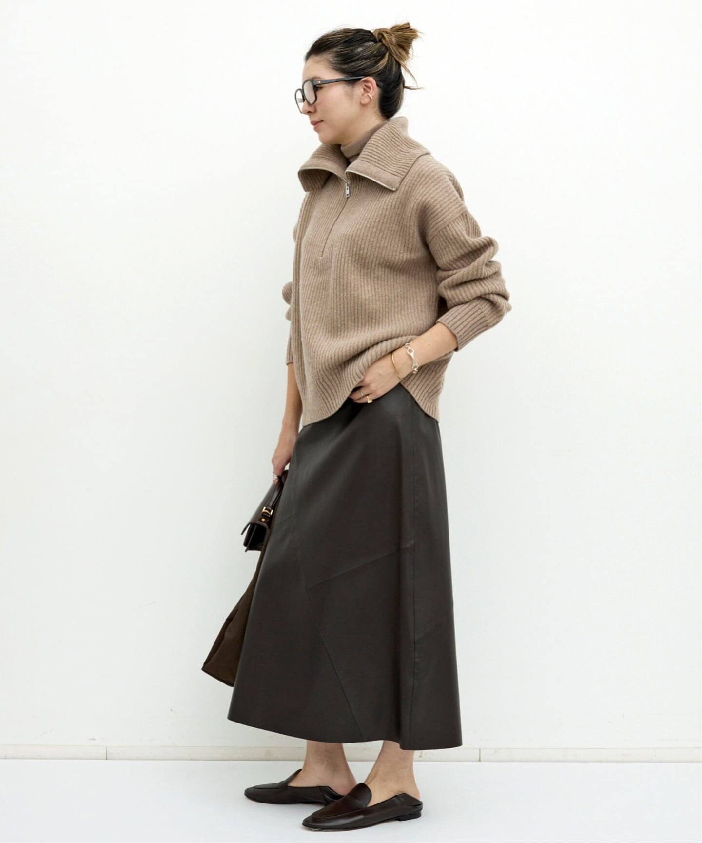 FILIPPA K/フィリッパ コー】 HALF ZIP RIBBED WOOL KNIT（ニット