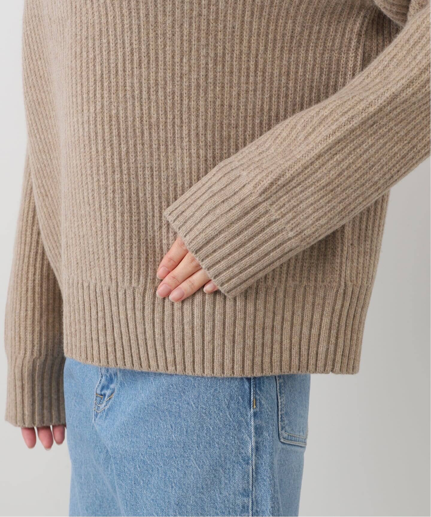 FILIPPA K/フィリッパ コー】 HALF ZIP RIBBED WOOL KNIT（ニット