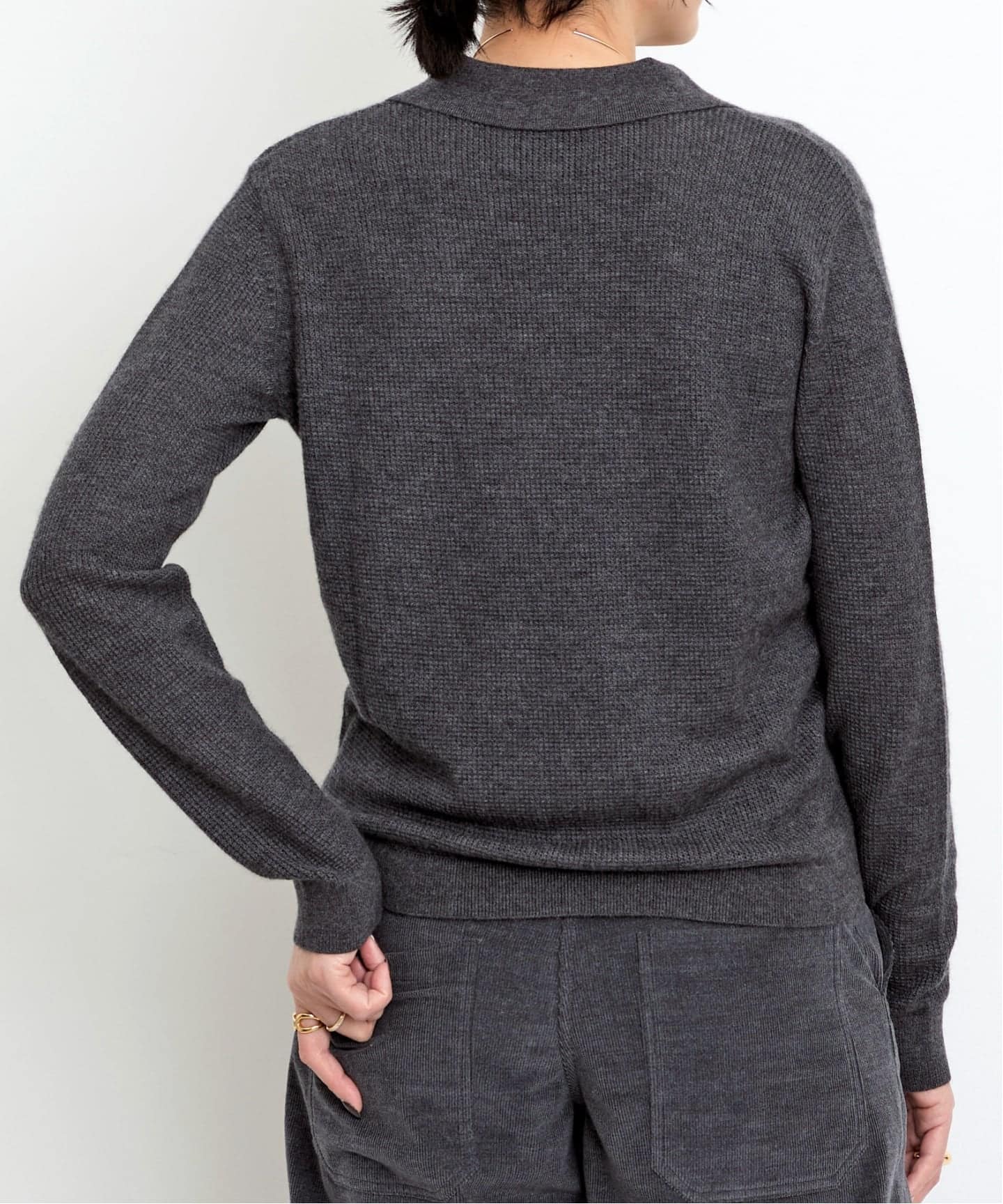 L'Appartement アパルトモン カシミヤ混 サーマルニット グレー Cozy Cashmere Knit（ニット／セーター）｜L'Appartement トップス