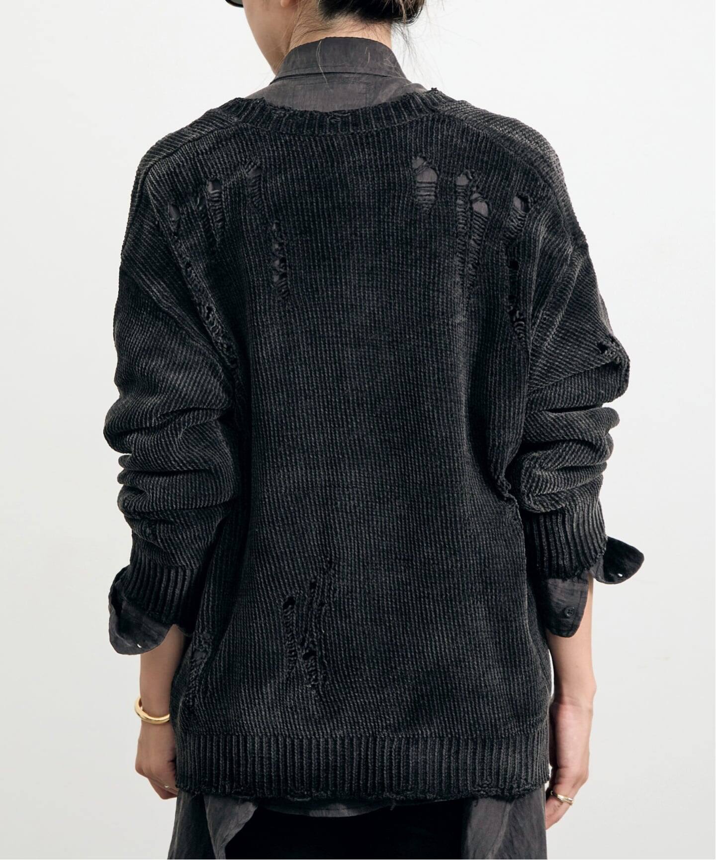 L'Appartementアパルトモン チャンキーニットカーディガン ブラック Cardigan（カーディガン）｜L'Appartement（アパルトモン）の