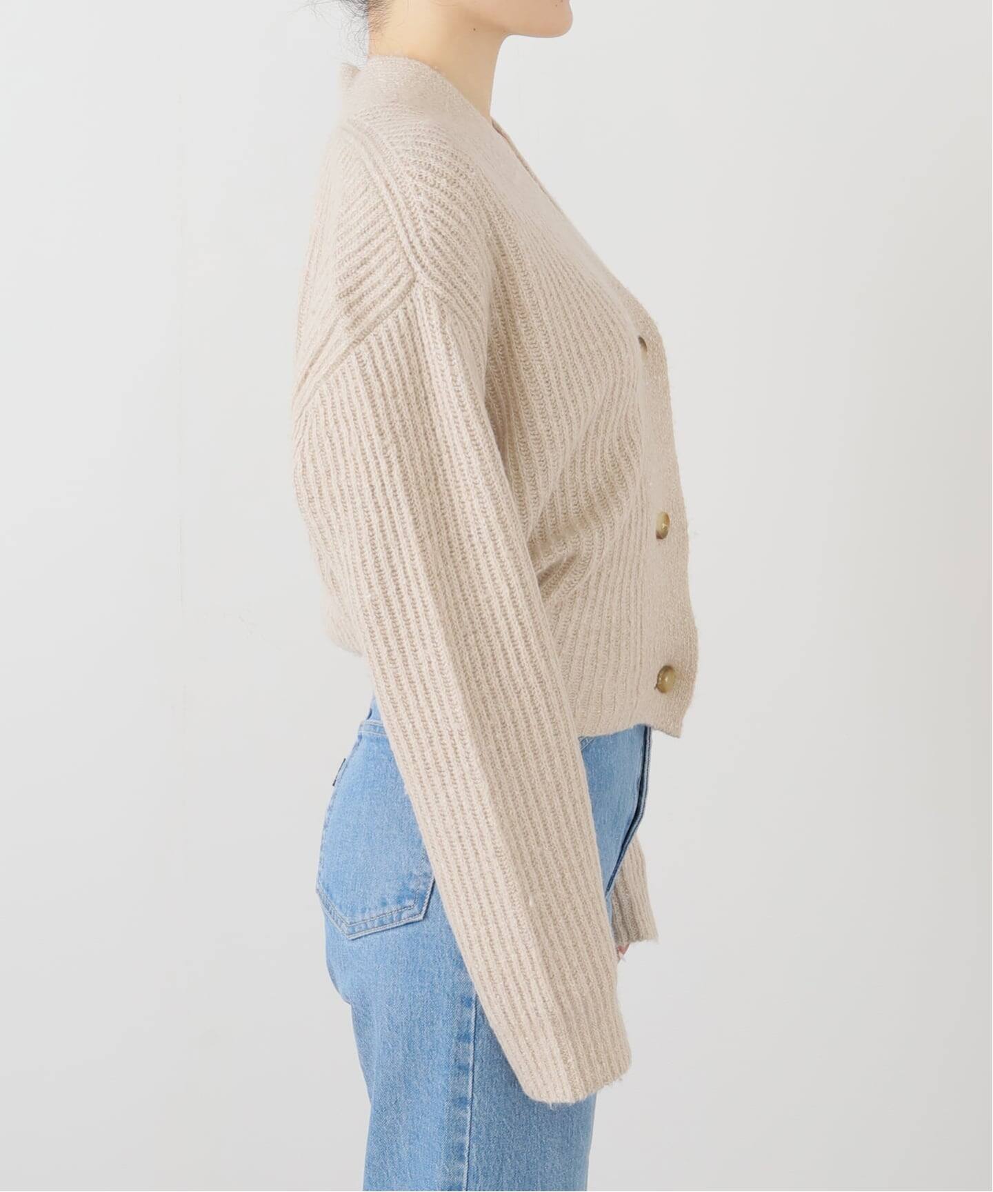 R13/アールサーティーン】 SPLIT HEM RIBBED CARDIGAN（カーディガン