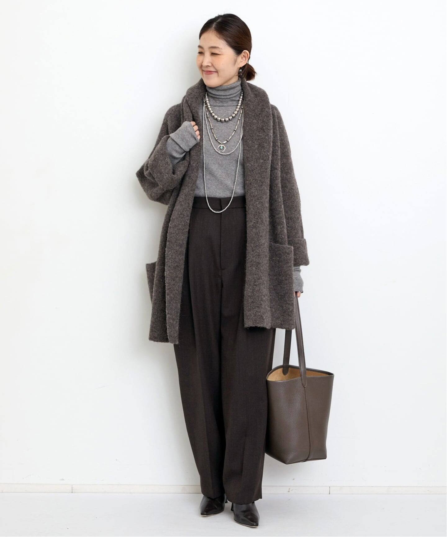 【LAUREN MANOOGIAN】フードツキダブルフェイスコート LAUREN MANOOGIAN/ローレン マヌージアン】 DOUBLE FACE COAT