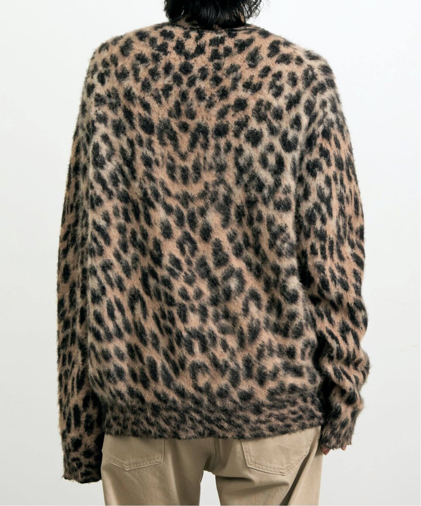LANEUS/ラネウス】 LEOPARD CARDIGAN（ニット／セーター）｜L 