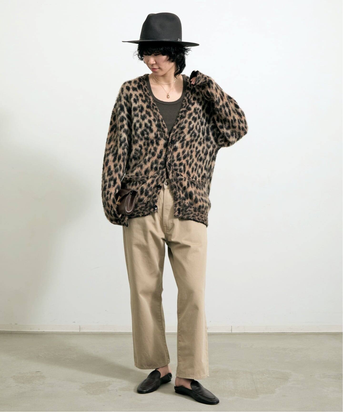 LANEUS/ラネウス】 LEOPARD CARDIGAN（ニット／セーター）｜L 