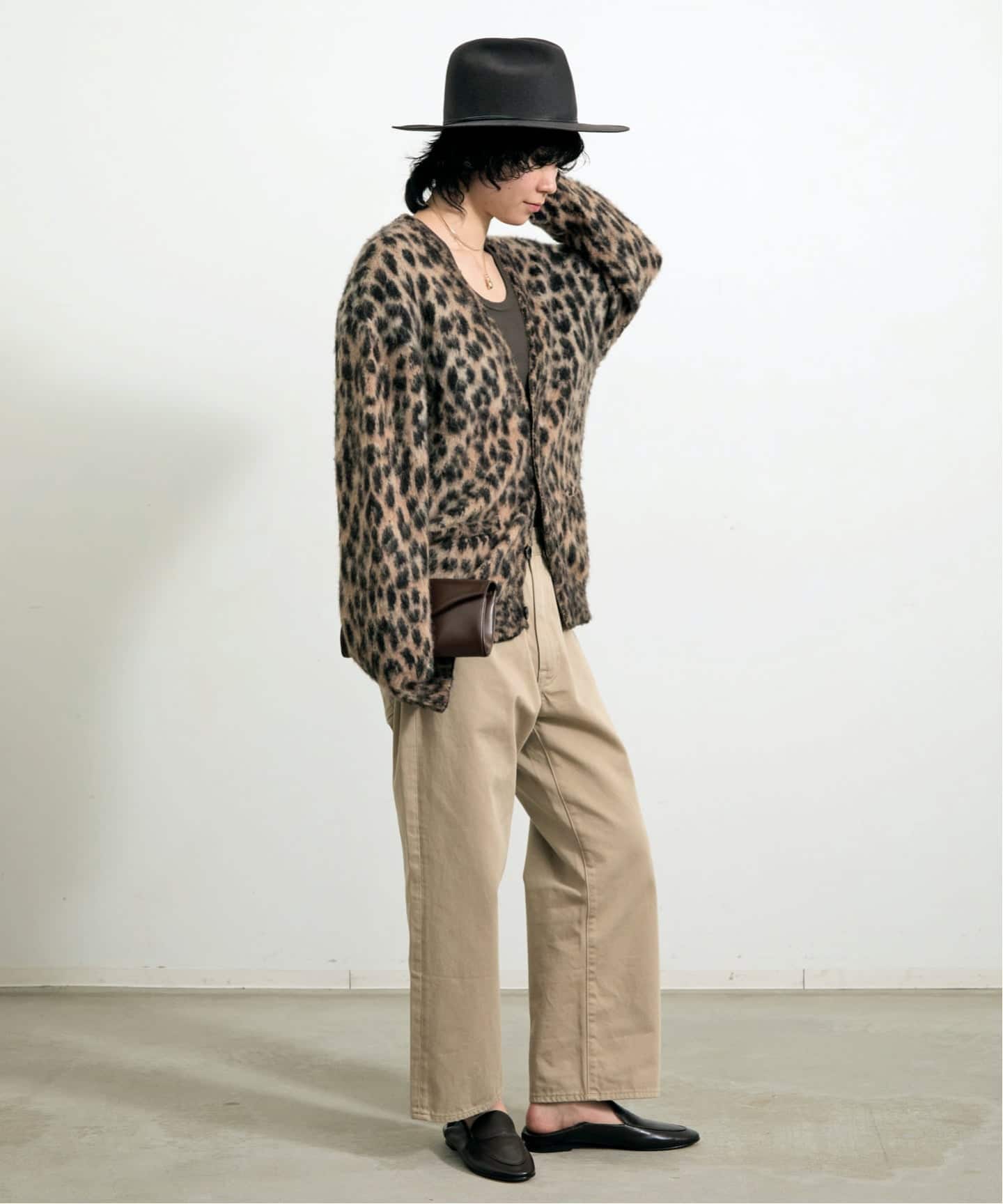 LANEUS/ラネウス】 LEOPARD CARDIGAN（ニット／セーター）｜L