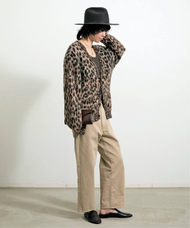 LANEUS/ラネウス】 LEOPARD CARDIGAN（ニット／セーター）｜L 