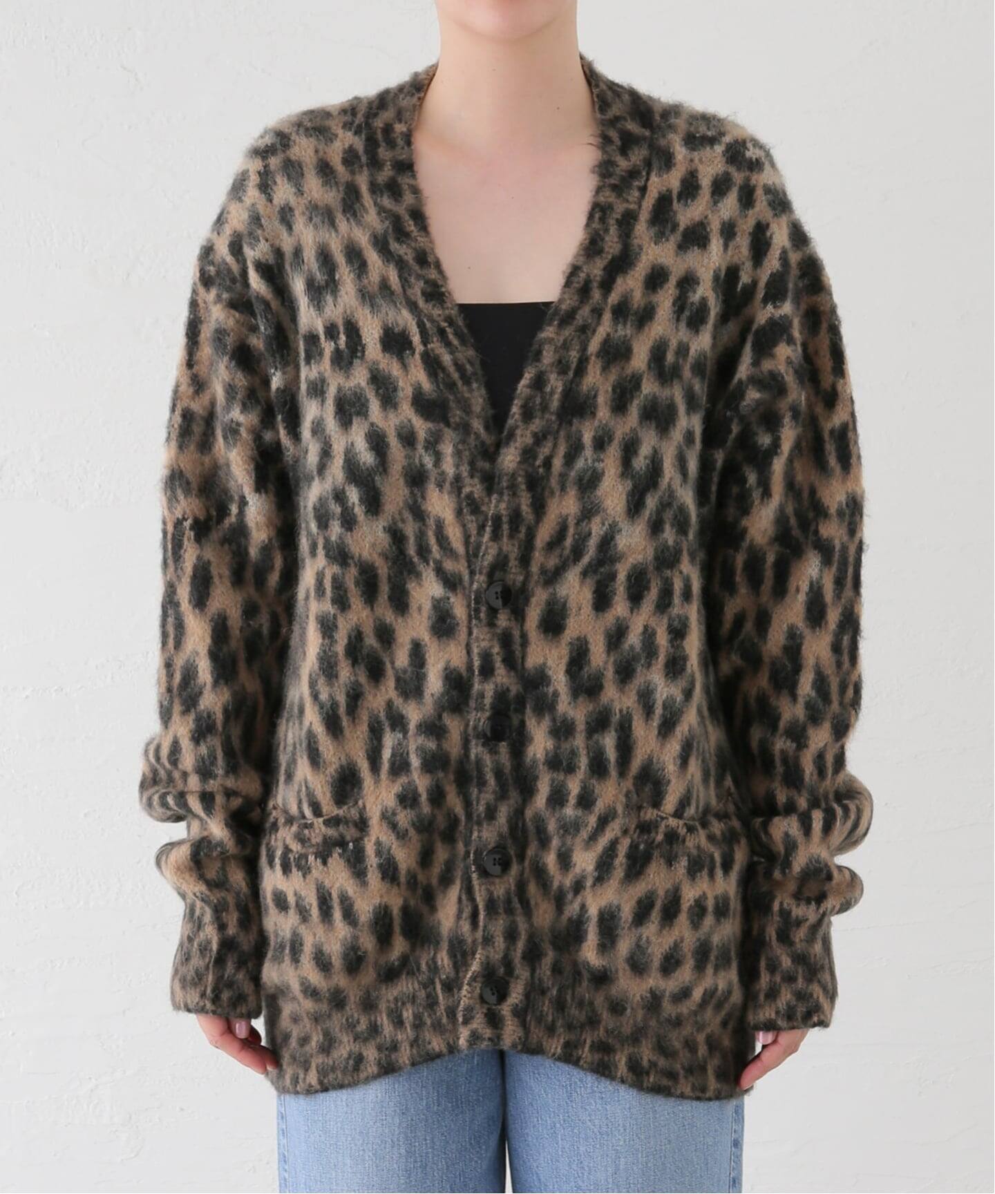 タグ同梱！LANEUS/ラネウス　LEOPARD CARDIGAN LANEUS/ラネウス】 LEOPARD CARDIGAN（ニット／セーター）｜L