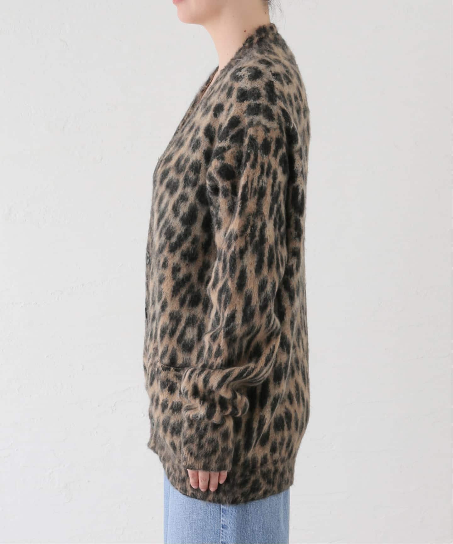LANEUS/ラネウス】 LEOPARD CARDIGAN（ニット／セーター）｜L