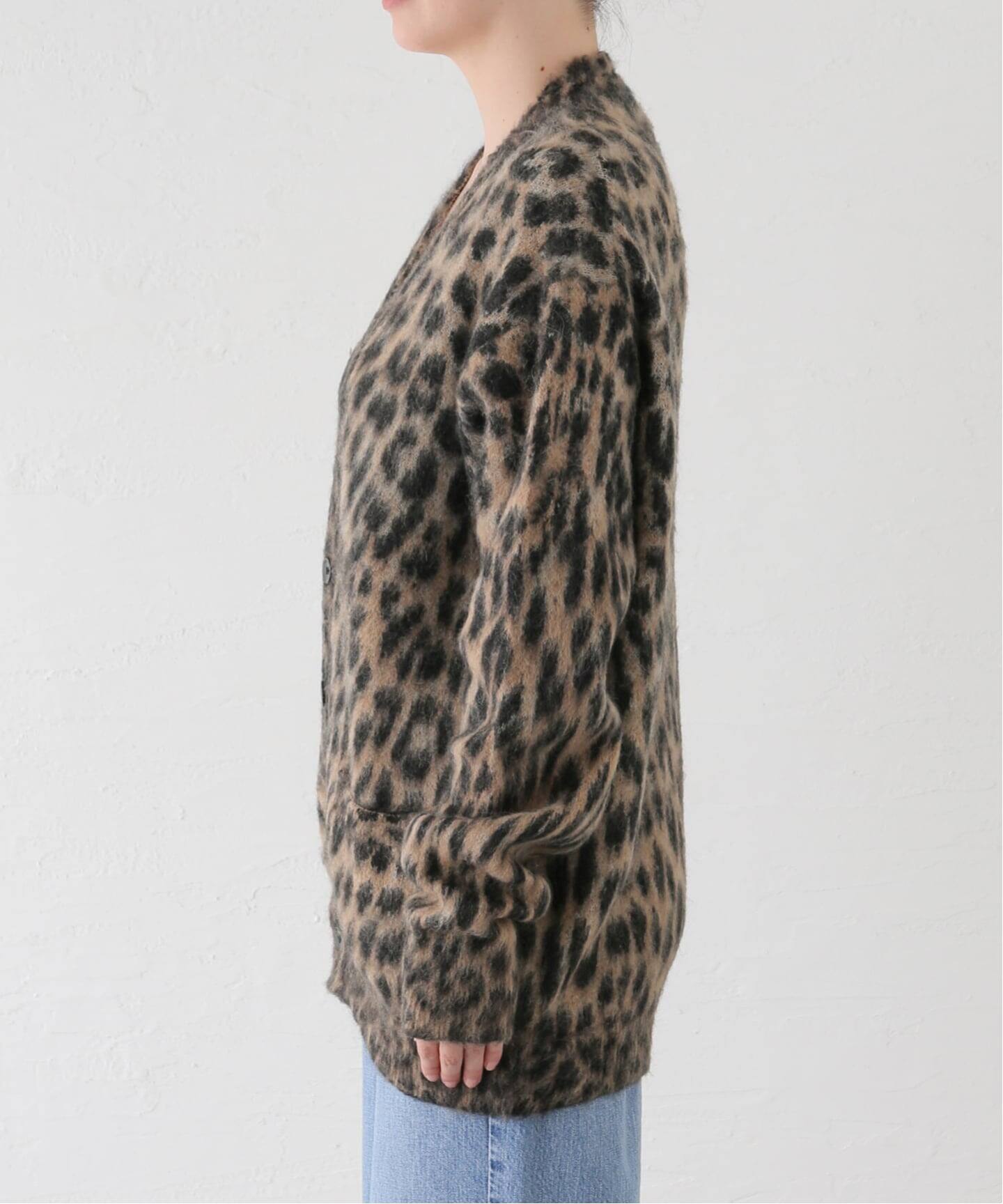 LANEUS/ラネウス】 LEOPARD CARDIGAN（ニット／セーター）｜L 