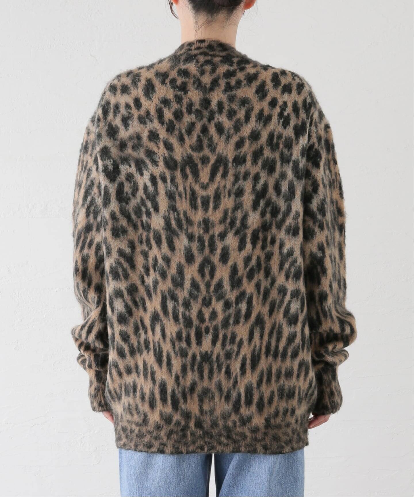 LANEUS/ラネウス】 LEOPARD CARDIGAN（ニット／セーター）｜L