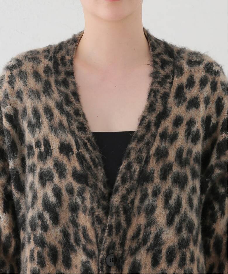 LANEUS/ラネウス】 LEOPARD CARDIGAN（ニット／セーター）｜L 