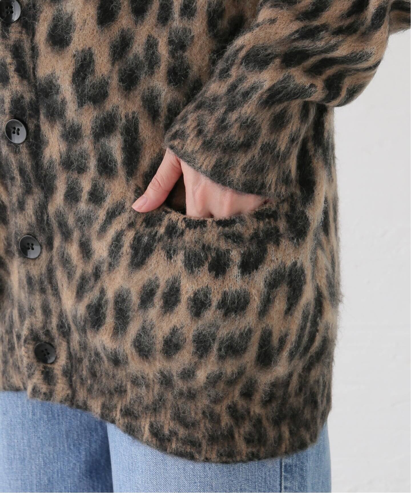 LANEUS/ラネウス】 LEOPARD CARDIGAN（ニット／セーター）｜L