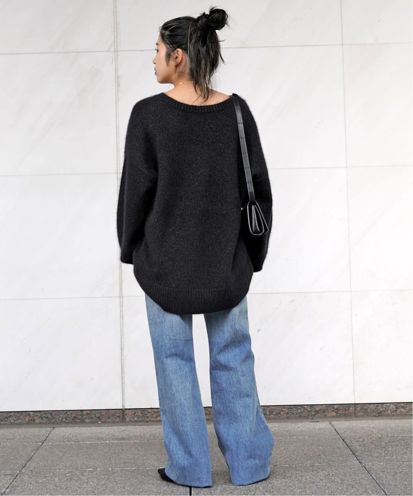 フォックスブレンドラメVネックプルオーバー（ニット／セーター）｜AP