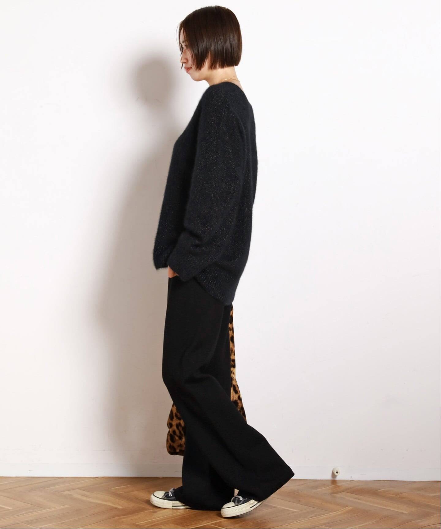 フォックスブレンドラメVネックプルオーバー（ニット／セーター）｜AP