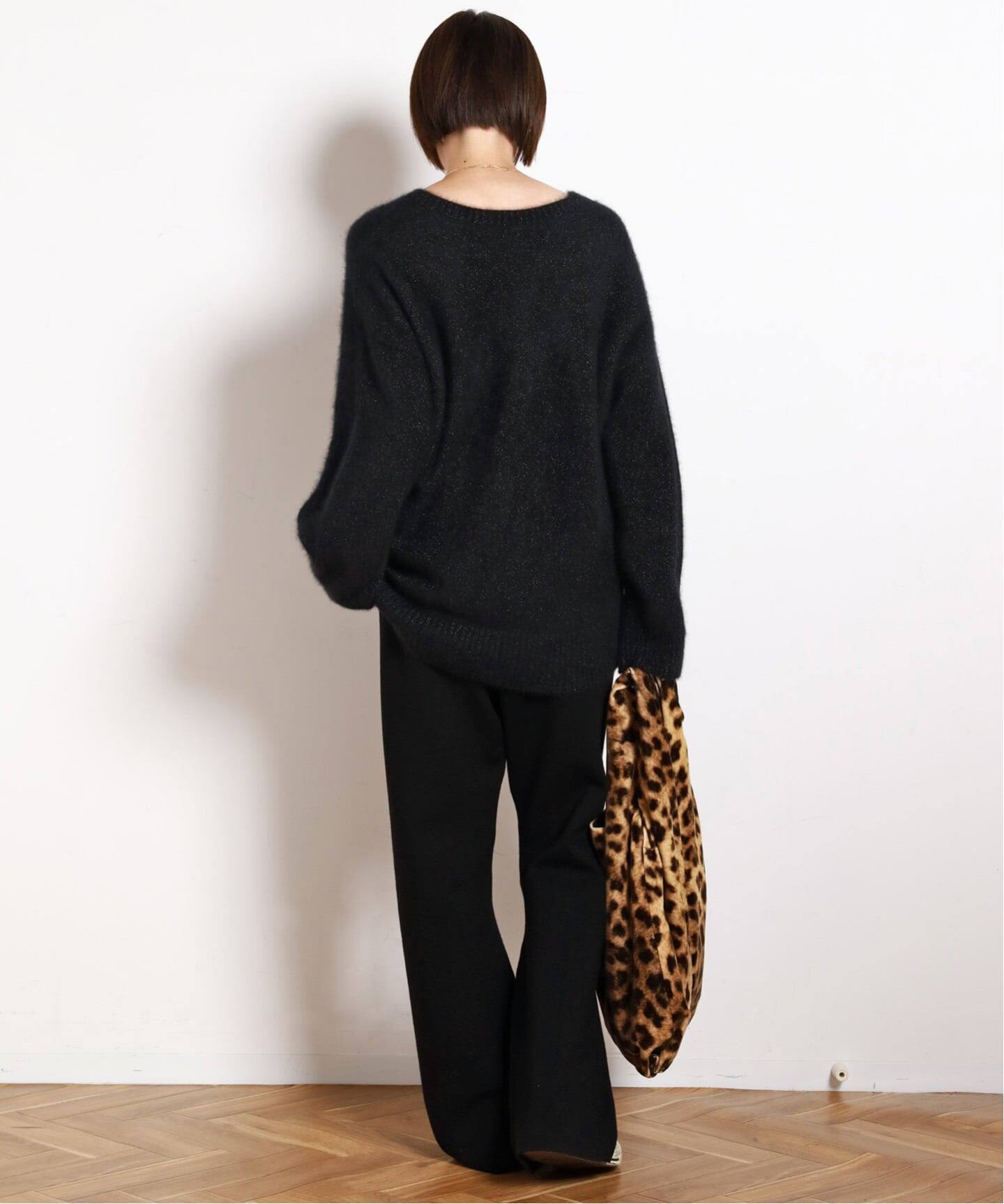 フォックスブレンドラメVネックプルオーバー（ニット／セーター）｜AP