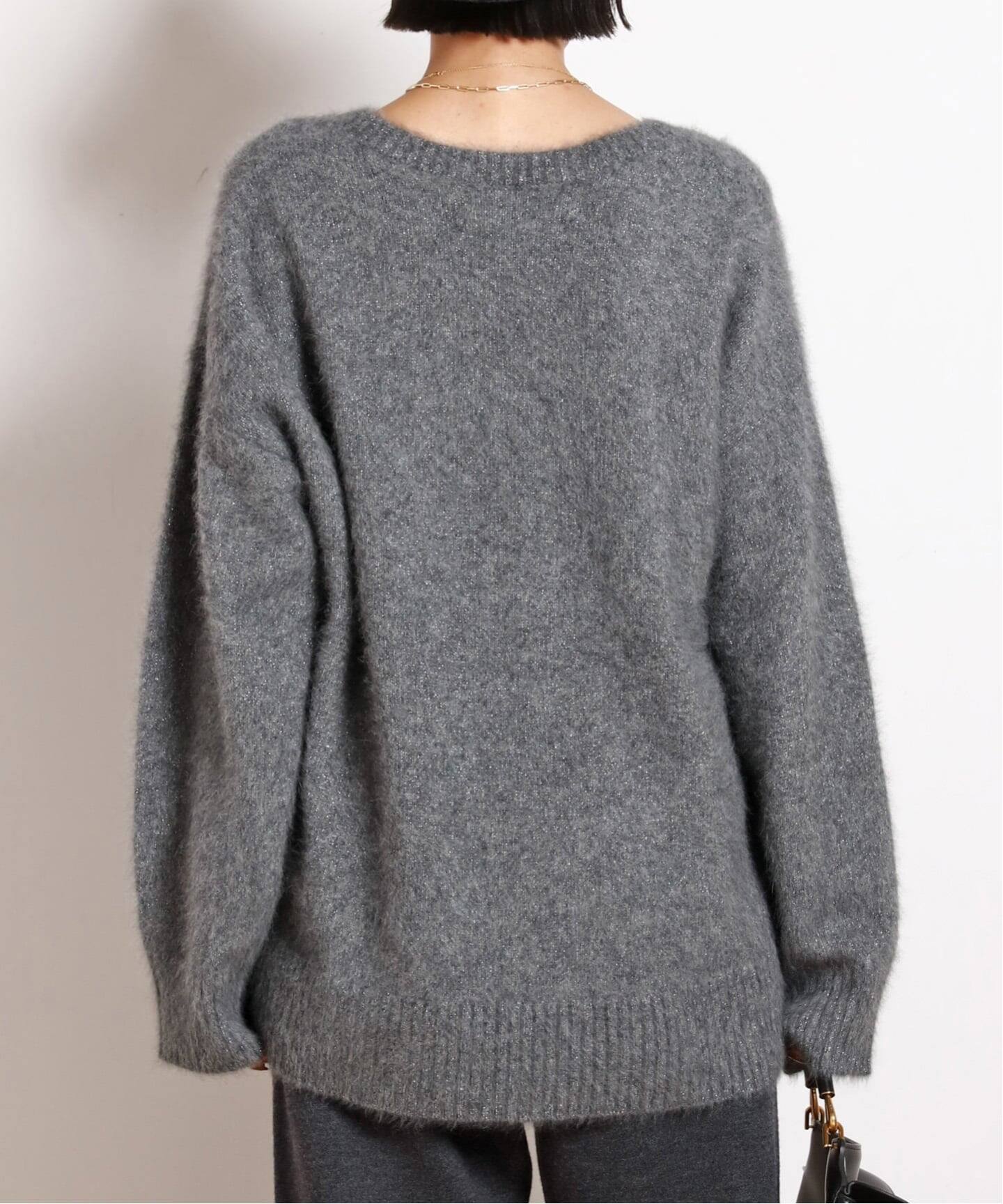 美品　エーピーストゥディオ　Vネックプルオーバー　ニット　グレー　2023 AP STUDIO エーピーストゥディオ Vネック プルオーバーニット グレー