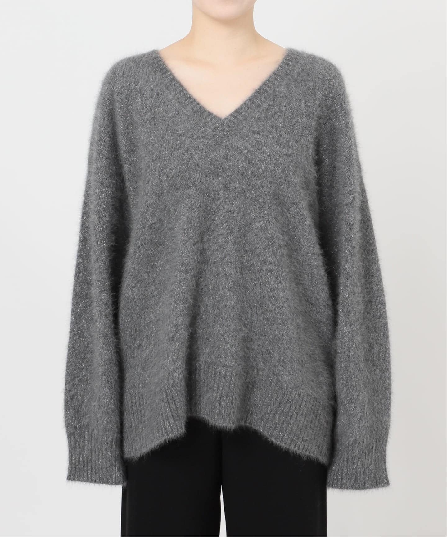 フォックスブレンドラメVネックプルオーバー（ニット／セーター