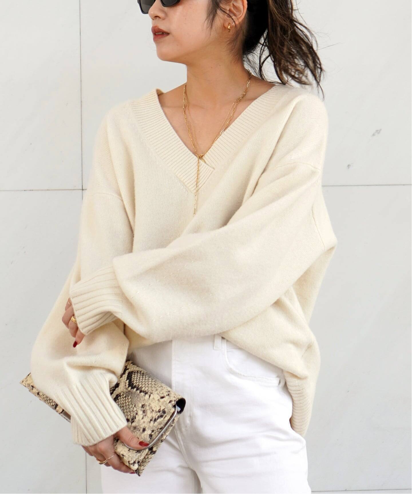 MULE Vネックプルオーバー（ニット／セーター）｜AP STUDIO（エーピー