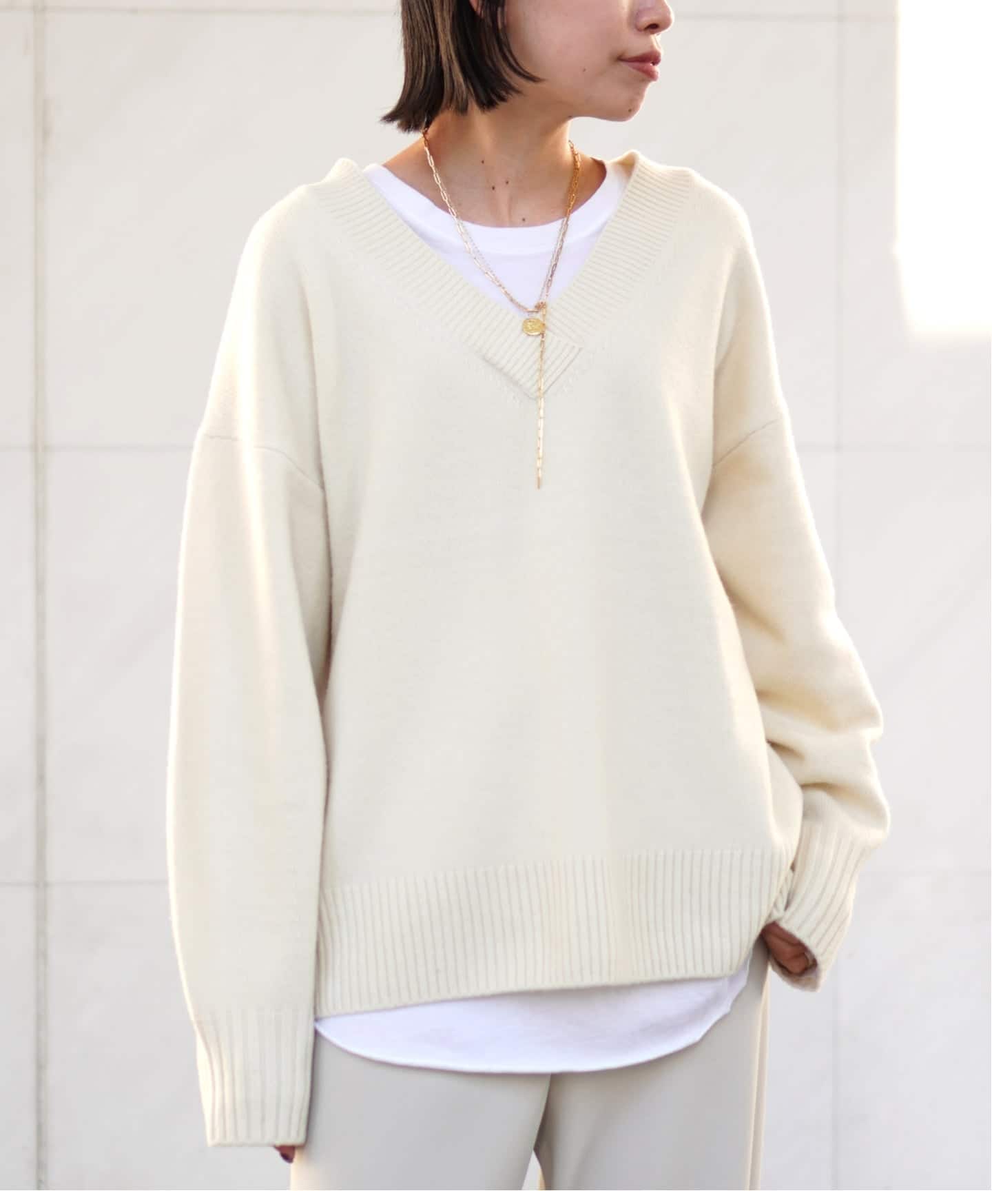 MULE Vネックプルオーバー（ニット／セーター）｜AP STUDIO（エーピー