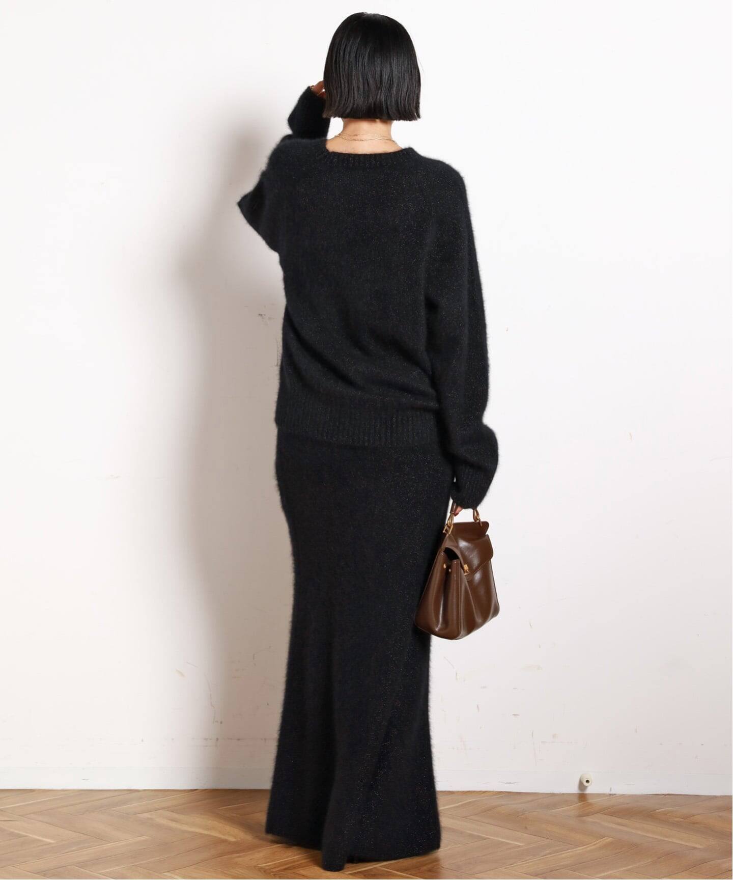 フォックスブレンドラメクルーネックプルオーバー（ニット／セーター