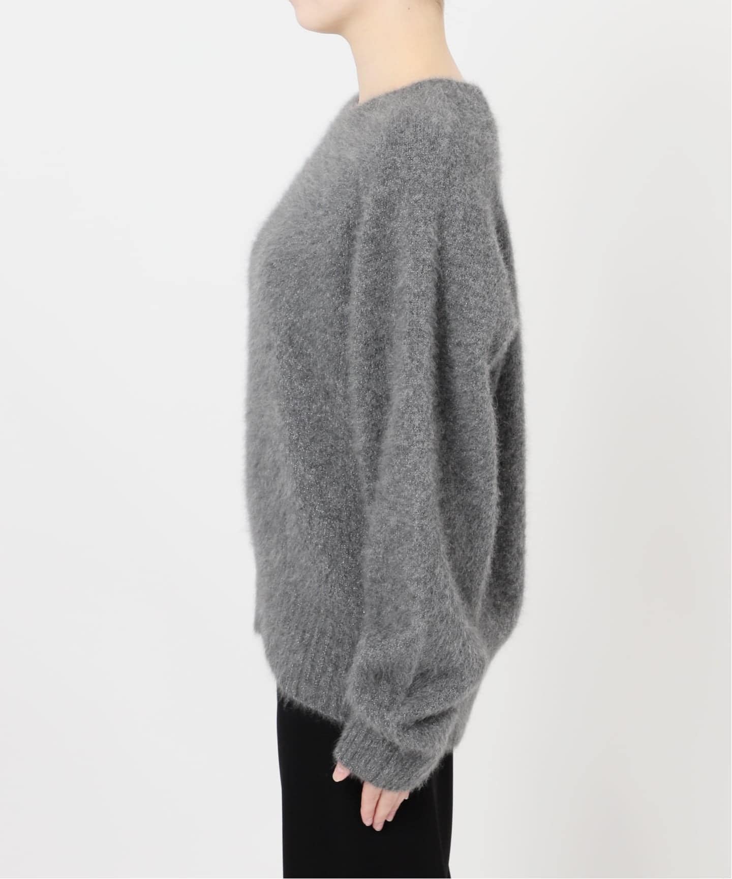 フォックスブレンドラメクルーネックプルオーバー（ニット／セーター