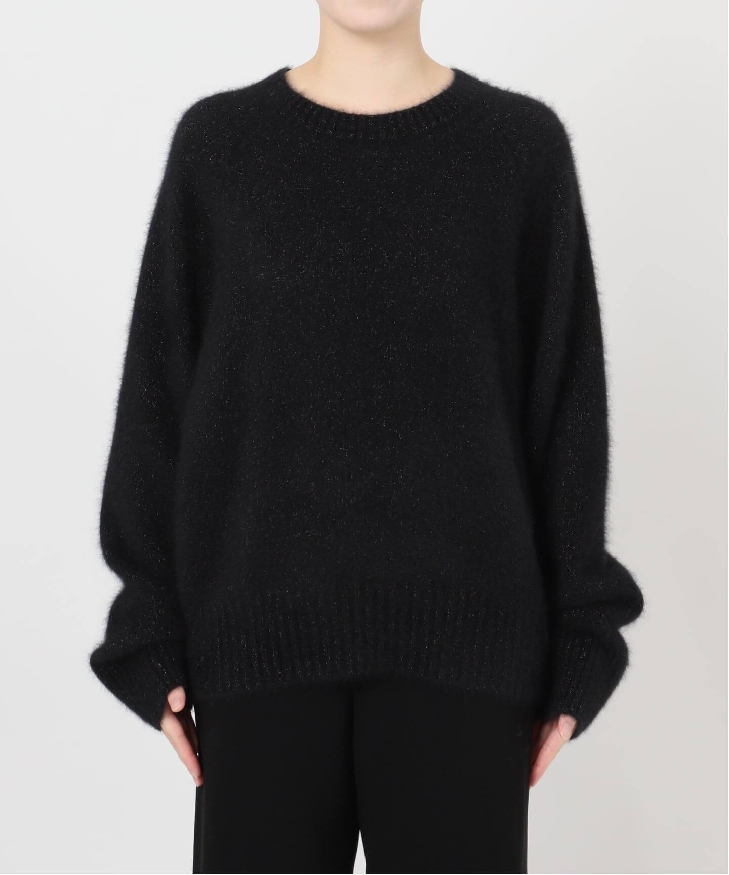 フォックスブレンドラメクルーネックプルオーバー（ニット／セーター