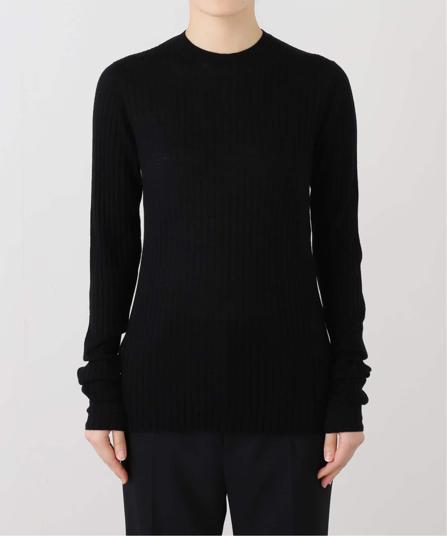 ウールシルクワイドリブニット（ニット／セーター）｜AP STUDIO