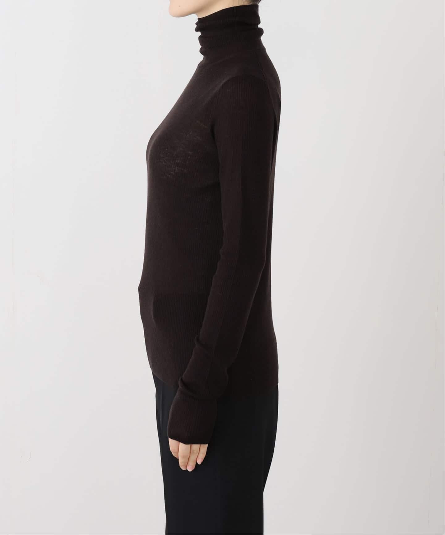 【美品✨】AP STUDIO シルク混　リブタートルニット　ブラック 美品✨】AP STUDIO シルク混 リブタートルニット ブラック