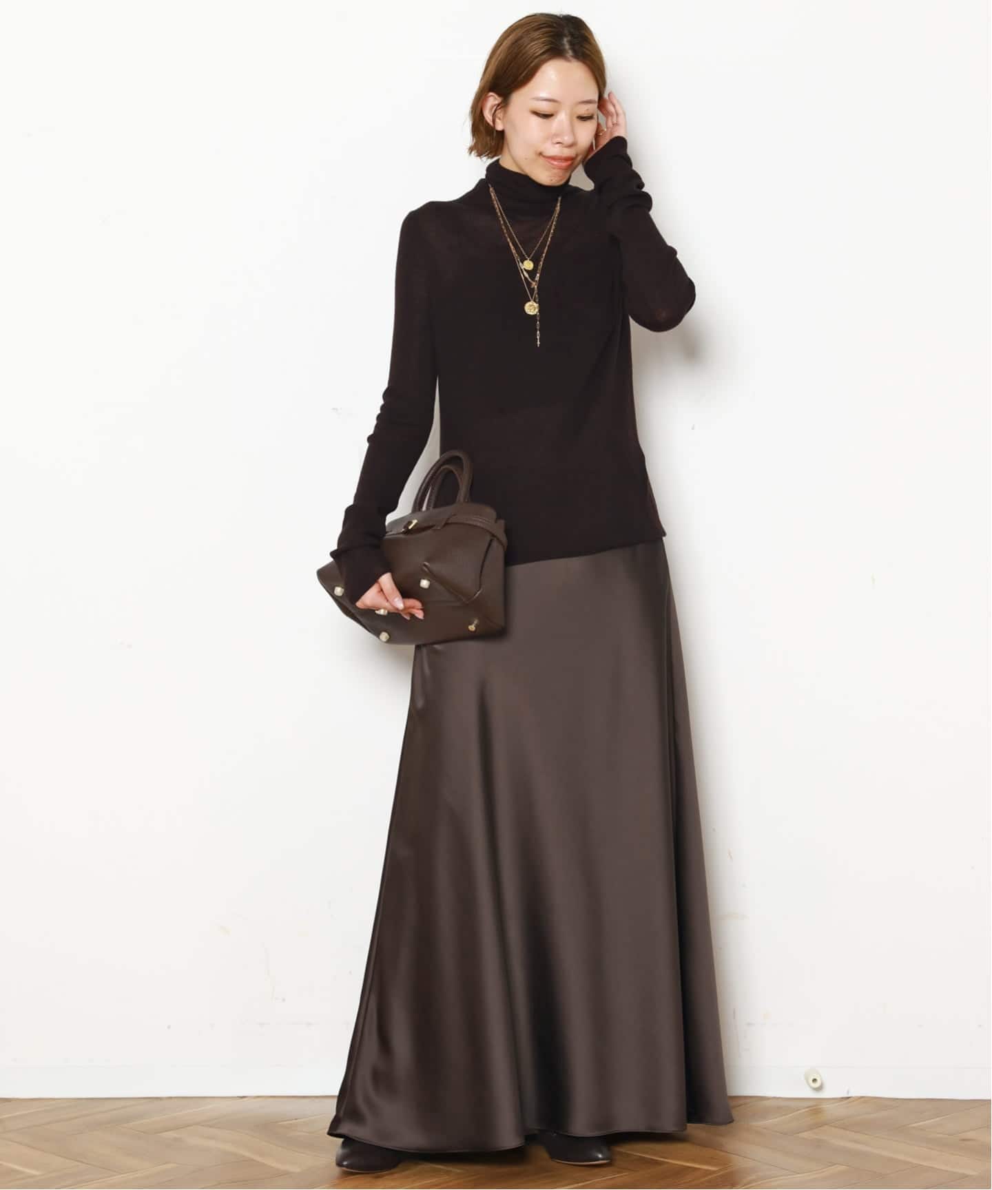 ウールシルクタートルネックニット（ニット／セーター）｜AP STUDIO