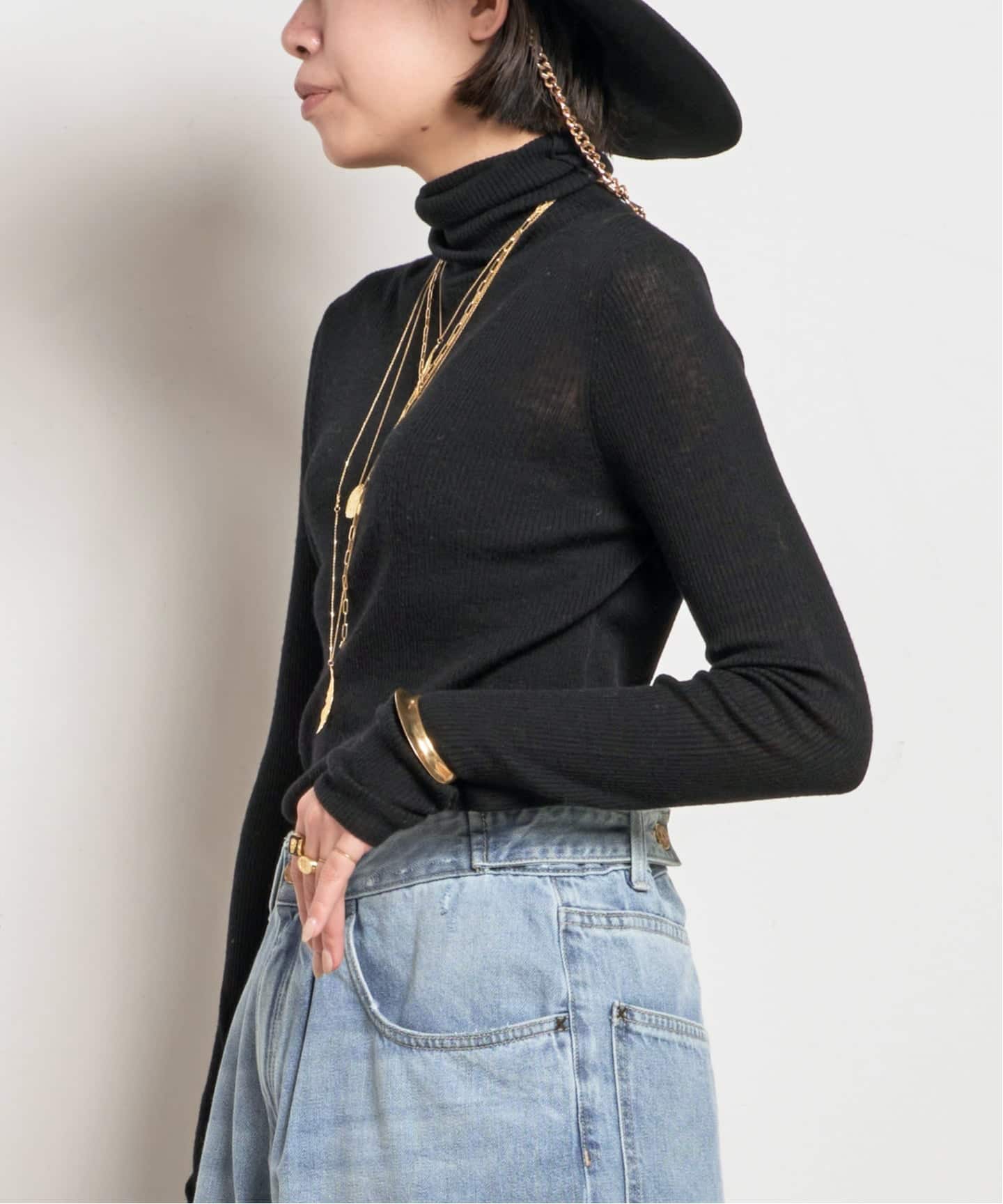 ウールシルクタートルネックニット（ニット／セーター）｜AP STUDIO